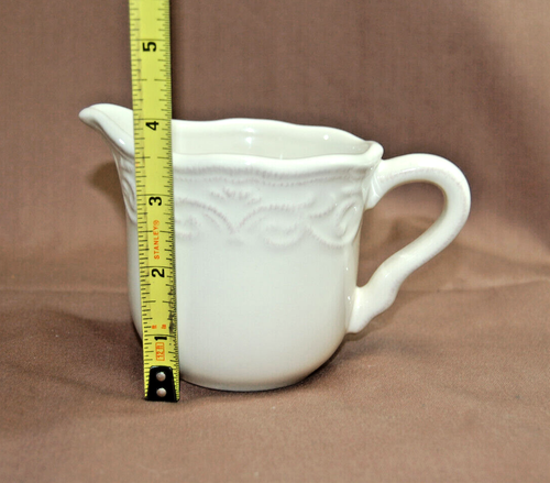 JC Penney Chris Madden Corvella Ivory Collection Sugar Bowl,Creamer,Tray C1129 - Picture 16 of 24