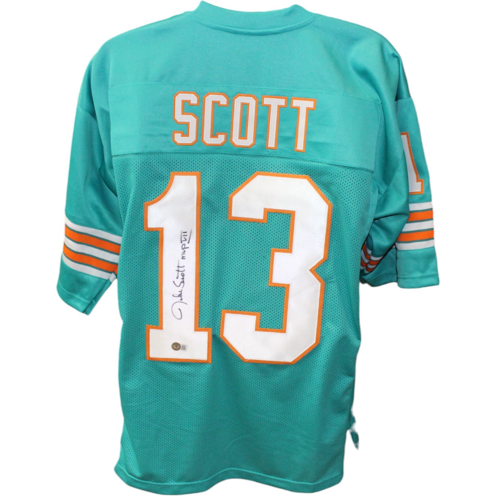 Jake Scott Autographed Signed Pro Style Teal Jersey JSA 