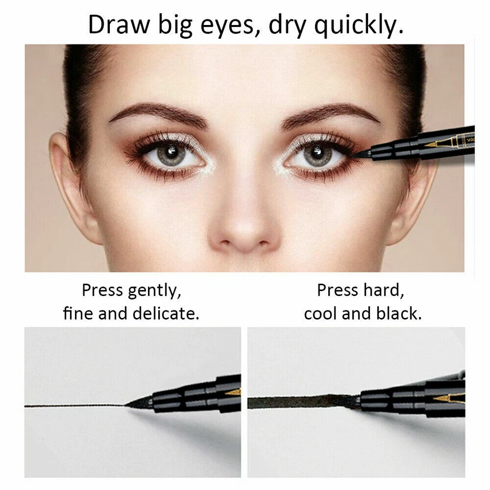 2-In-1 Microblading Tattoo Eyebrow Eyeliner Waterproof Fork Tip Long Last Pencil - Image 4 of 4