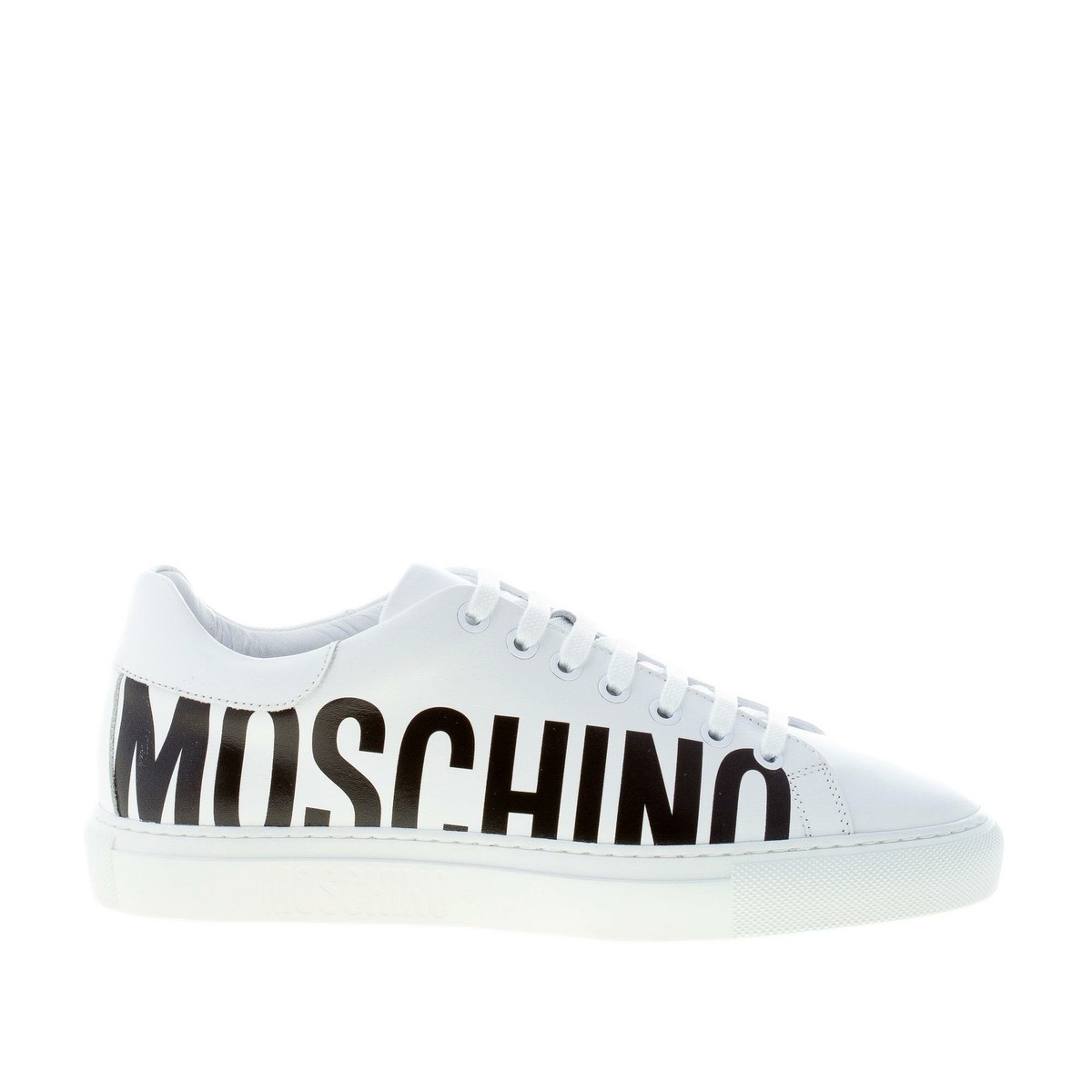 MOSCHINO men shoes Serena25 white leather iconic sneaker MOSCHINO men shoes Serena25 white leather iconic sneaker