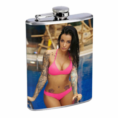 Moroccan Pin Up Girls D1 Flask 8oz Stainless Steel Hip Drinking Whiskey