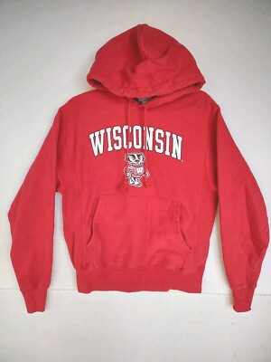 Vintage Champion Reverse Weave Wisconsin Badgers Hoodie