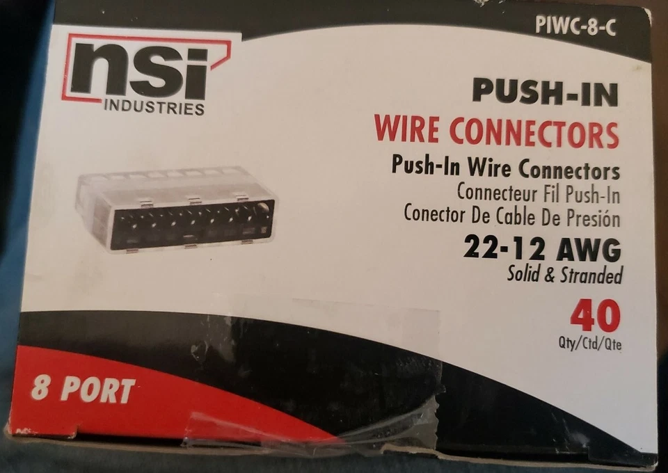 NSI PIWC-8-C Easy-Twist Push-in Wire Connector, 8 Wires (Box of 40), Gray - Image 2 of 2