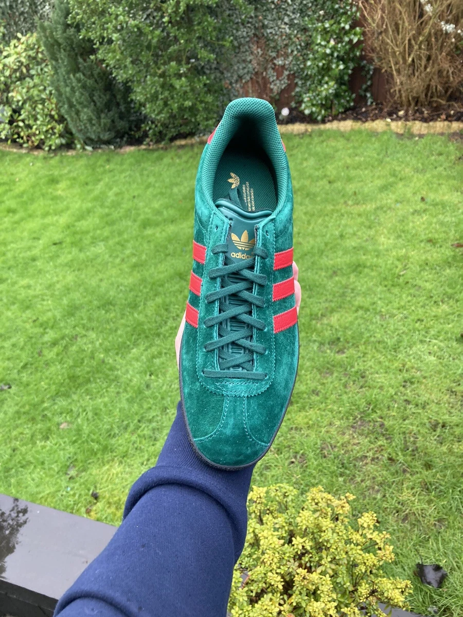 adidas original gazelle green and red