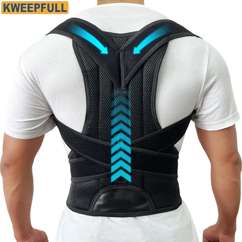 Adjustable Posture Corrector Back Brace Men Women Lumbar Shoulder Support Belt