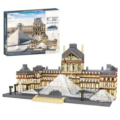 Paris Louvre Museum Model Building Blocks Set Micro Bricks World Famous Archi...