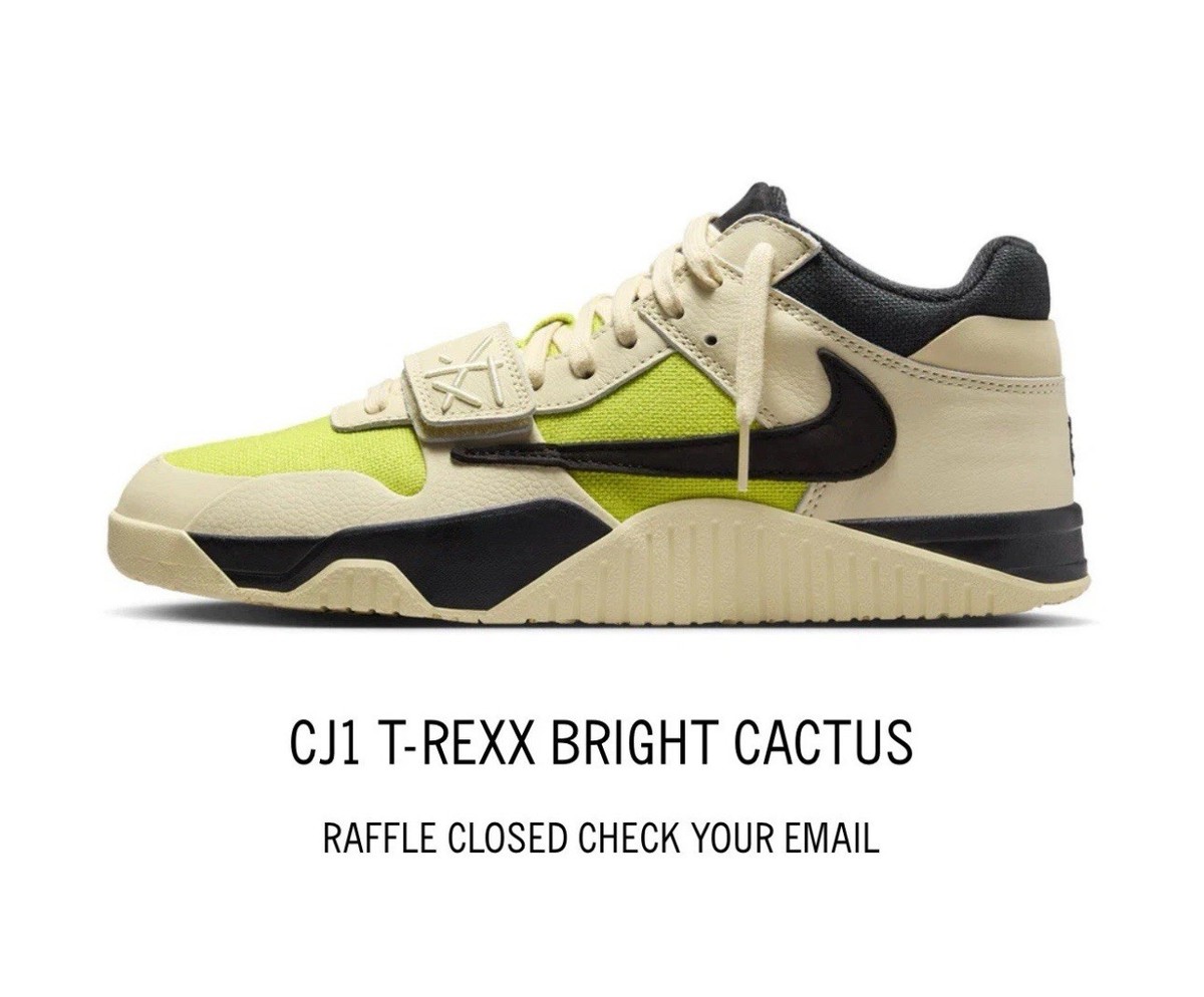 Jumpman Jack Travis Scott CJ1 T-Rexx “Bright Cactus” Size 12