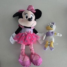 Minnie Mouse Plush Doll Hearts Disney Junior Just Play and Daisy mini bundle
