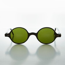 Green Lens Round Spectacle Vintage Hippy Sunglass - Owen
