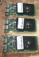 LOT OF 3 HP NVIDIA NVS 310 1GB PCIE DUAL DISPLAYPORT GRAPHICS CARD 050XJJ