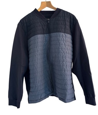 Zachary Prell Men's Size XXL Montauk Blue Quilted Bomber Jacket