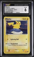 CGC 6 Pikachu 12/17 Pop Series 5 Cosmos Holo Corrected Back Pokemon Card