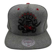 Mitchell & Ness Toronto Raptors Hat Mens Grey Red Snapback Hardwood Classics NBA