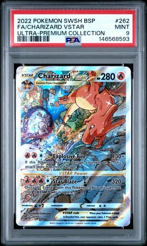 2022 POKEMON SWSH ULTRA-PREMIUM COLLECTION FULL ART/CHARIZARD VSTAR PSA 9