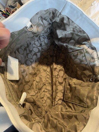 Coach Polka Dot Gallery Limited Edition White and Multicolor Dots Leather Tote - Picture 12 of 14