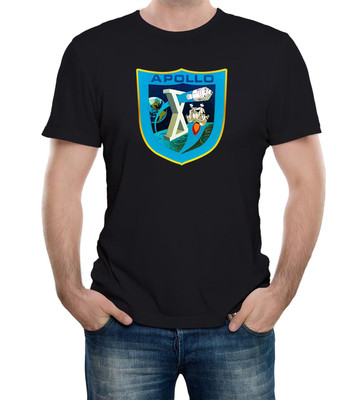 Reality Glitch Apollo 10 Mission T-Shirt Space Science Astronaut Crew Badge Tee