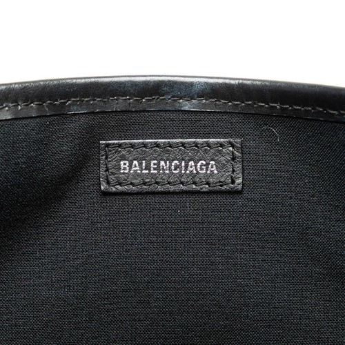 BALENCIAGA Navy Cabas Small Handbag Tote Bag 339933 Women 【Used】 - Picture 6 of 9