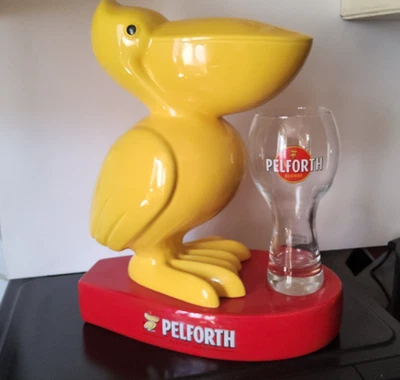 PÉLICAN publicitaire EN CÉRAMIQUE BIÈRE PELFORTH bistrot..... H 38 L30 cm -- - Photo 1/4