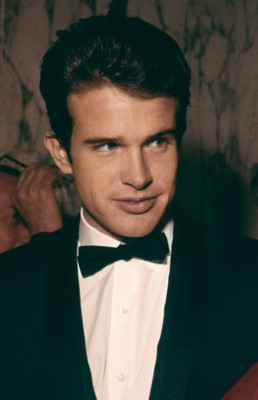 Warren Beatty in tuxedo at Hollywood event circa 1964 Old Photo