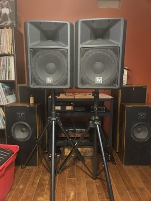 Electro-Voice EV Sx200 Speakers with Tripod Stands | eBay