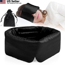 100 Mulberry Silk Sleep Mask, Comfortable Soft 1 Count Pack of 1 , Black
