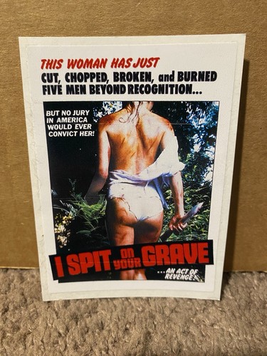I Spit On Your Grave Aufkleber Horror 3" x 4" Gore Retro Grindhouse Slasher 70er - Bild 1 von 1