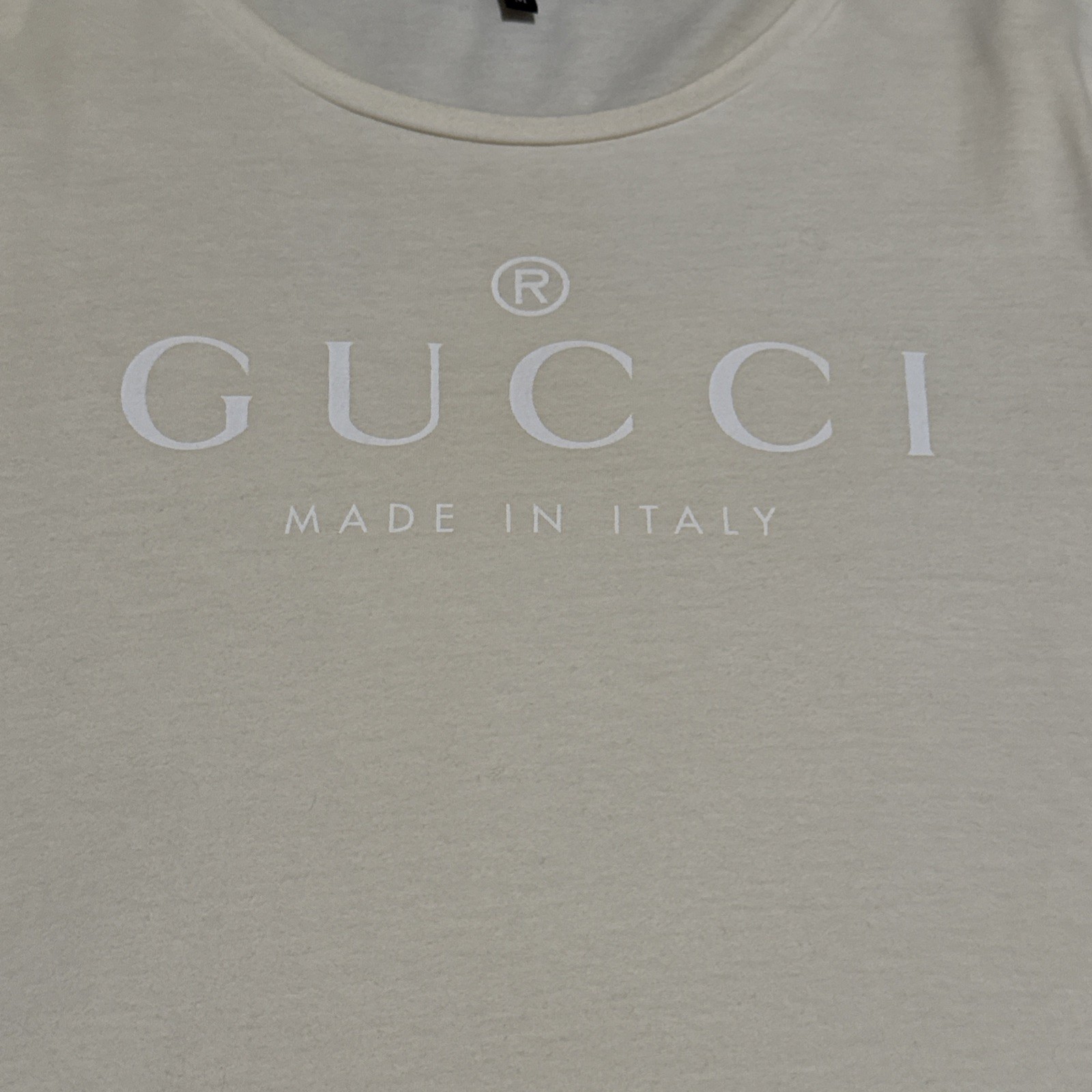 Authentic GUCCI Logo Mark Pattern Size M White Sh… - image 2