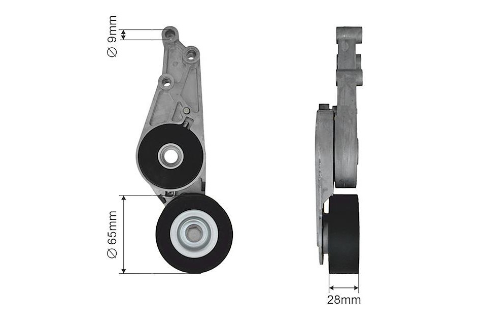 NTY Tensioner Pulley V-Belt RNK-AU-026 For Audi Seat 76 mm x 28 mm - Image 9