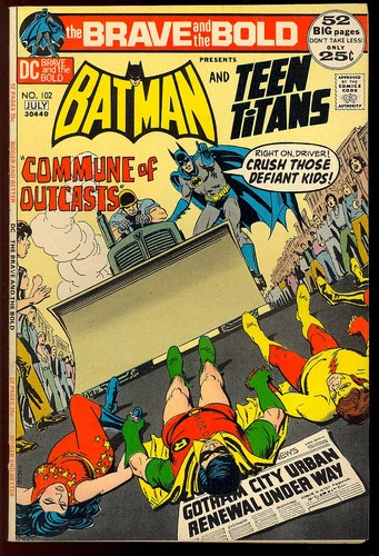Brave and the Bold #102 Nice Bronze Age Batman Vintage DC Comic 1972 VG+