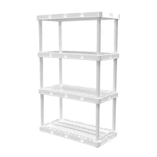 12 In. W X 48 In. H X 24 In. D 4 Shelves Resin Freestanding Cabinet Storage Unit