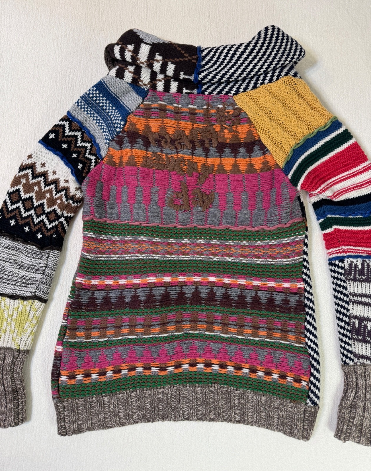 Desigual Multicolor Patchwork Geometric Knit Zip … - image 17