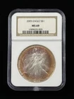 2005 American Silver Eagle NGC MS69 MONSTER TONED Pink Toner Item #107