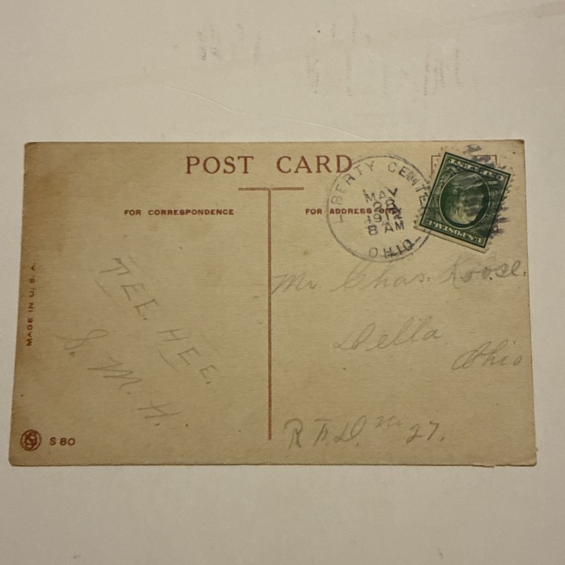 OHIO-Liberty Center, Henry County (1893-Date) 1912 Cancel