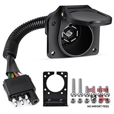 4 Way Flat to 7 Way Round Blade Trailer Adapter Wiring 4Way to 7Way Adapter