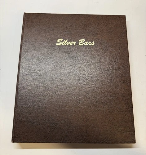1oz Silver Bar 27pc And Dansco Silver Bars Album (vertical pages)