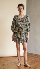 NWT Ulla Johnson Giselle in Portofino Print Ruffle Cotton Mini Dress 6 $445