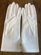 NOS VTG 100 DOUBLE WOVEN STRETCH NYLON WHITE GLOVES XL 9 91/2 JAPAN 50s DANDY