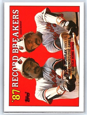 1988 Topps #4 Eddie Murray Caption in box on front