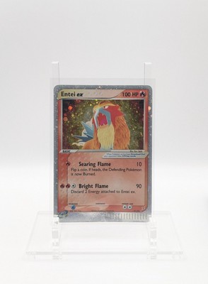 Pokemon EX TEAM MAGMA vs TEAM AQUA - #91/95 Entei ex - ENG - Holo - Damaged