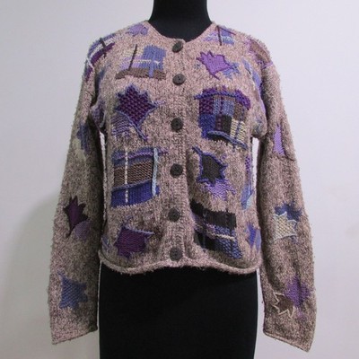 SIGRID OLSEN Rundhals Cardigan Baumwollmischung Multi Brustumfang 36/38 UK SKU Y12357