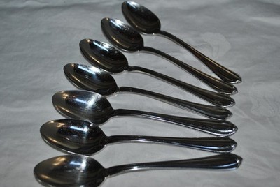 GORHAM DESIGNS STUDIOS STAINLESS FLATWARE 18/8 JAPAN ''MELON BUD'' (7) TEASPOONS