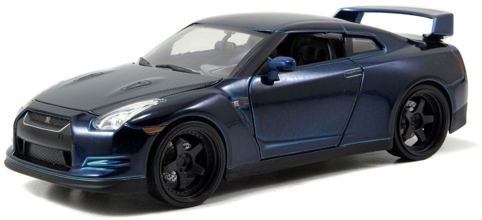 Nissan GT-R R35 Jada Toys miniature de collection haut de gamme en métal bleu 1:24