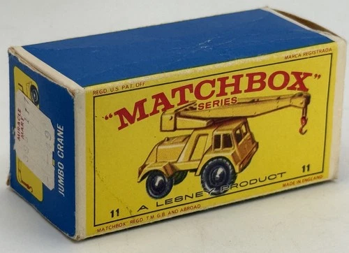 Matchbox Lesney BOX ONLY No. 11 Jumbo Crane Original E4 Regular Wheels Free Ship