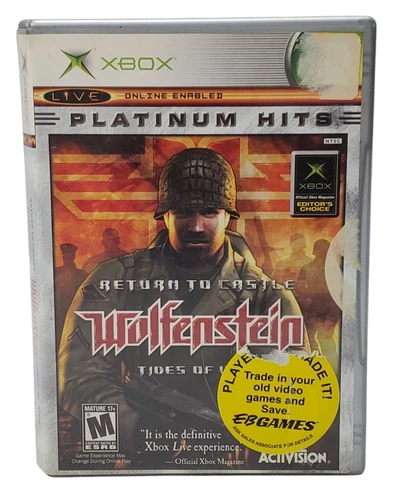 Return to Castle Wolfenstein: Tides of War (Microsoft Xbox, 2003) Complete CIB 