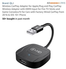 Wireless CarPlay Adapter for Apple,Plug and Play CarPlay Wireless