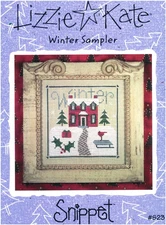 Lizzie Kate WINTER SAMPLER Cross Stitch Leaflet ONLY  red house / Christmas