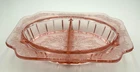 Jeannette Adam Pink Depression Glass Divided Relish/Candy/Nut Dish