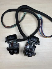 1" Motorcycle Handlebar Control Switches w/ Wiring Harness Kit For Harley Black 