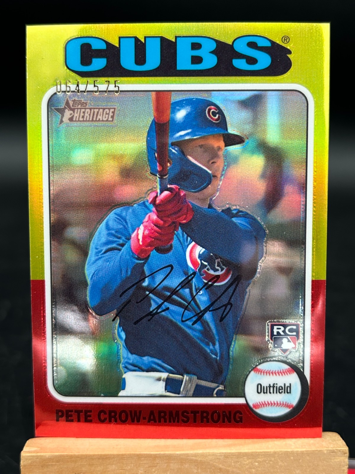 2024 Topps Heritage Pete Crow-Armstrong Rookie #177 Chrome Refractor /575 Cubs