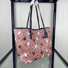 COACH CW450 City Tote in Signature Canvas with Halloween New Outlet